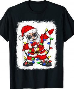 2021 Dabbing Santa Shirt for Boys Girls Christmas Tree Lights Classic TShirt