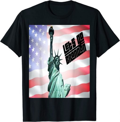 Funny Statue of Liberty with American Flag T-Shirt