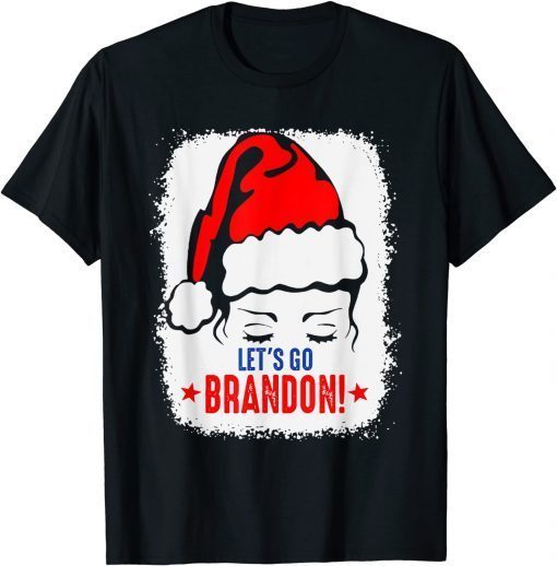 Funny Lets Go Brandon Santa Christmas Tee Shirts