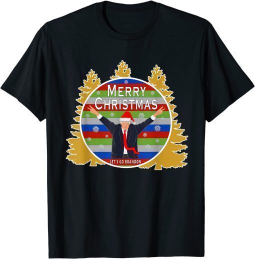 2021 Trump Christmas Snowflake Let's Go Brandon Holiday T-Shirt