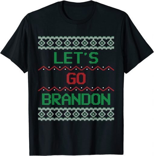 Funny Lets Go Brandon Shirt Ugly Christmas Tee Shirts