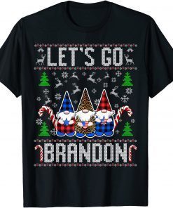 T-Shirt Let's Go Branson Brandon Us Flag Ugly Christmas Sweater Funny