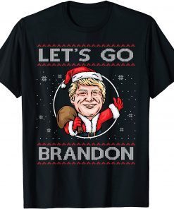 Funny Trump Let's Go Brandon Ugly Christmas Shirt T-Shirt