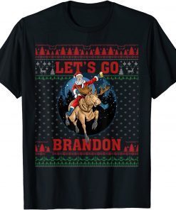 Classic Christmas Let's go Brandon Santa Gift T-Shirt