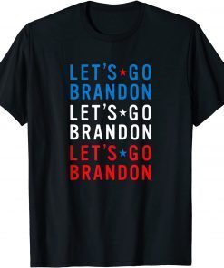 2021 Let's Go Brandon Conservative US Flag Funny T-Shirt