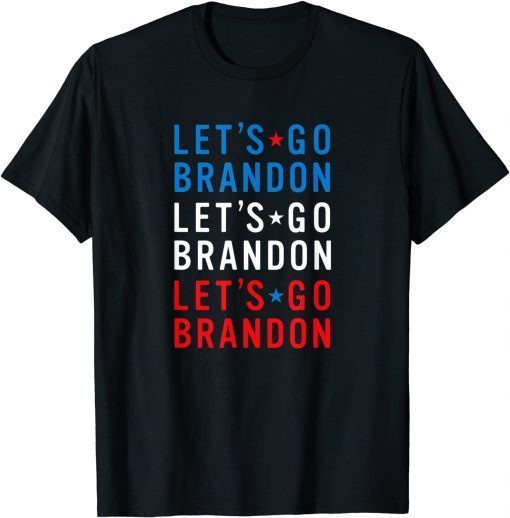 2021 Let's Go Brandon Conservative US Flag Funny T-Shirt