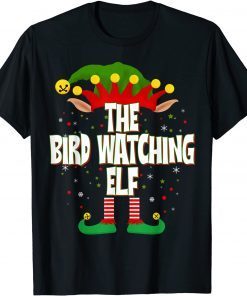 Official Elves Group The Bird Watching Elf Christmas T-Shirt