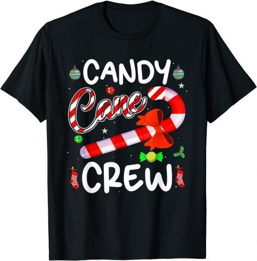Funny Candy Cane Crew Funny Christmas Candy Lover X-mas Tee Shirts