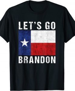 Vintage Let's Go Brandon Conservative Texas Flag Tee Shirts