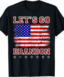 Let's Go Brandon Conservative US Flag Official TShirt