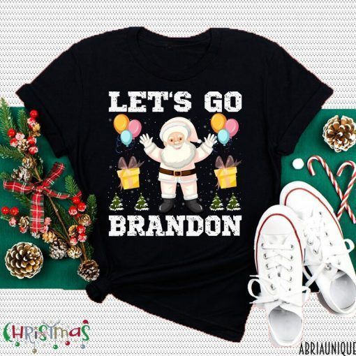 2021 Let's Go Brandon Funny Santa December Birthday Christmas Shirt