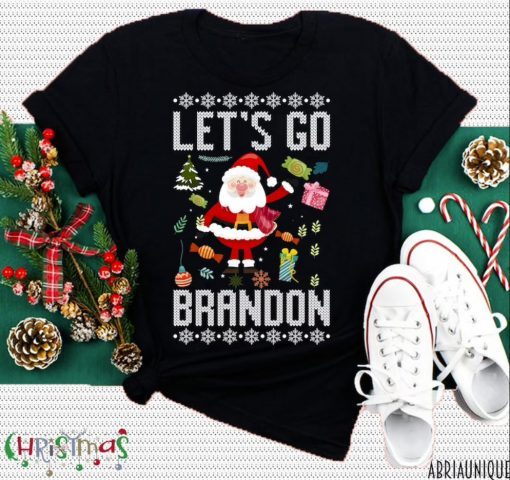T-Shirt Let's Go Brandon Santa , Lets Go Brandon Ugly Christmas 2021