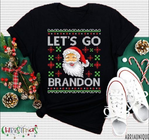 Let's Go Brandon Ugly Christmas, Lets Go brandon Ugly Sweater Gift T-Shirt
