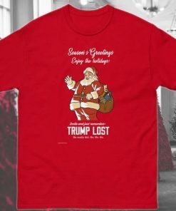 Funny Trump Lost Merry Xmas US Politics Funny Election Christmas T-Shirt