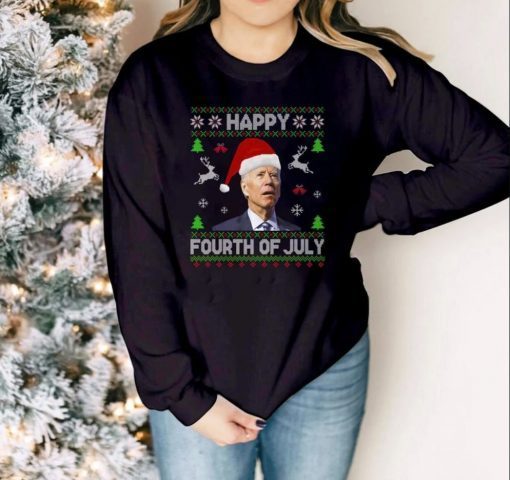 Official Biden Happy Fourth Of July Ugly Christmas ,Funny Christmas T-Shirt