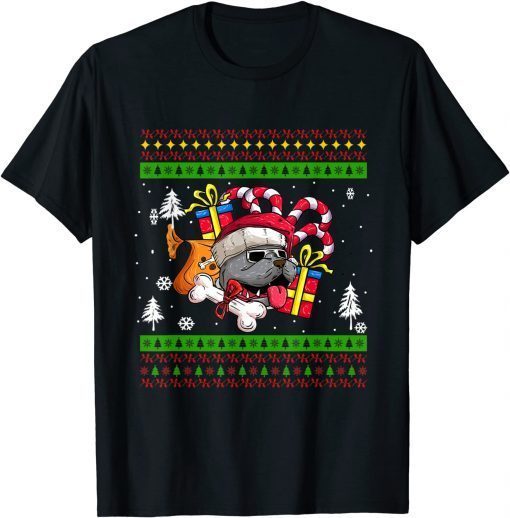 Classic Dachshund Christmas Ornament, Cute Dog with Santa Hat T-Shirt