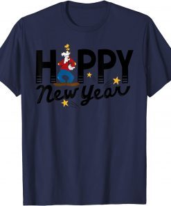 Disney Vintage Goofy Happy New Year Funny Tee Shirts
