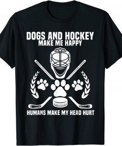Funny Hockey Makes Me Ice Hockey Happy Player Gift Penalty Box T-Shirt