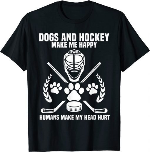 Funny Hockey Makes Me Ice Hockey Happy Player Gift Penalty Box T-Shirt