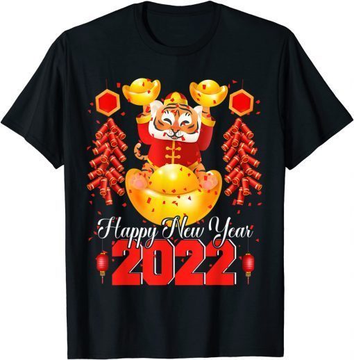 Happy New Year 2022 Cute Lunar New Year Chinese Tiger Year Unisex T-Shirt Happy New Year 2022 Cute Lunar New Year Chinese Tiger Year Unisex T-Shirt