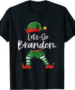 2022 The Let's Go Brandon Elf Matching Family Pjs Christmas T-Shirt