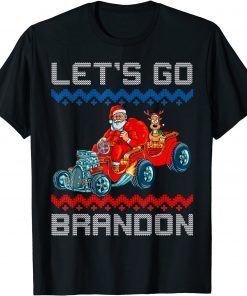 Classic Let's Go Brandon Santa Reindeer Ugly Christmas Sweater T-Shirt