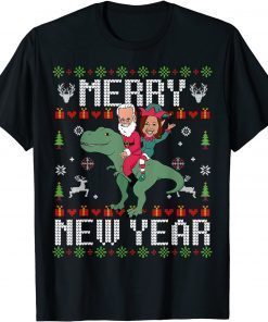 Official Santa Joe Biden Happy New Year Ugly Christmas Sweater T-Shirt
