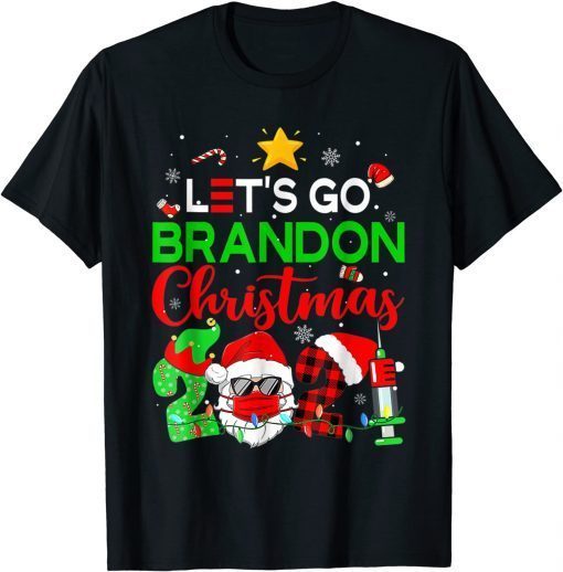 Let's Go Brandon Christmas 2021 Fun Anti Biden Xmas Pajama Classic T-Shirt Let's Go Brandon Christmas 2021 Fun Anti Biden Xmas Pajama Classic T-Shirt