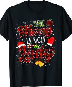 Funny One merry Lunch Lady Christmas Funny Xmas T-Shirt