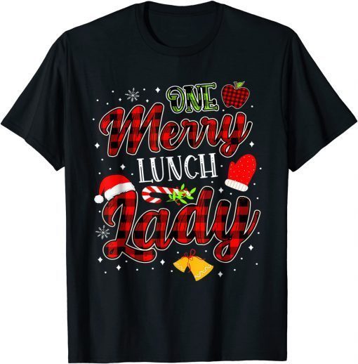 Funny One merry Lunch Lady Christmas Funny Xmas T-Shirt