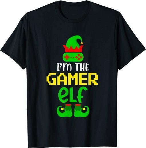Official Gamer Elf Funny Christmas Boy Girl Men Women Child Pajama T-Shirt