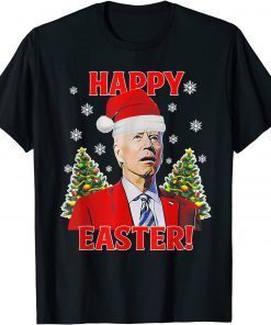 T-Shirt Happy Easter Joe Biden Santa Confused