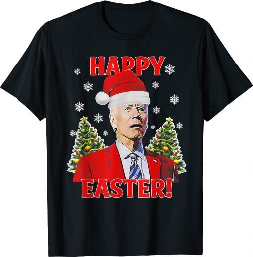 T-Shirt Happy Easter Joe Biden Santa Confused