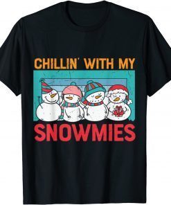 T-Shirt Chillin' With My Snowmies Christmas Family Pajama
