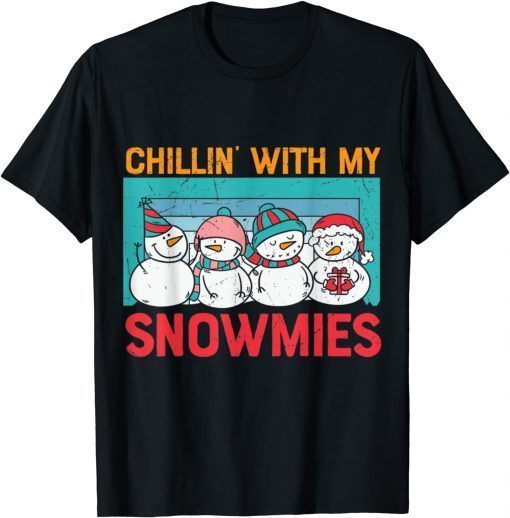 T-Shirt Chillin' With My Snowmies Christmas Family Pajama