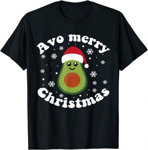 Official Avocado Christmas Avo Merry Plaid Santa Hat Vegan KETO Cute T-Shirt