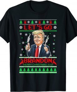 Classic Lets Go Bandon Trump 2024 Ugly Christmas Xmas T-Shirt