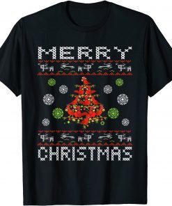 Classic Cardinal Birds Christmas Tree Boon Funny Christmas Cardinal T-Shirt