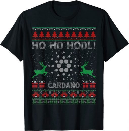 Classic Ugly Sweater Christmas Cardano ADA Coin HODL Crypto Token T-Shirt