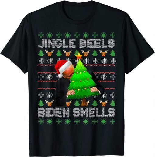 2022 Anti Biden Jingle Bells Biden Smells Uglys Christmas Sweater Funny TShirt