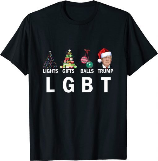 2022 All I Want For Christmas Trump LGBT Funny Trump Christmas T-Shirt