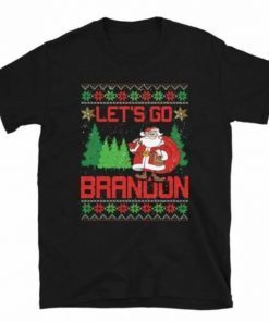 Biden Funny Lets Go Brandon Santa Ugly Christmas Unisex T-Shirt