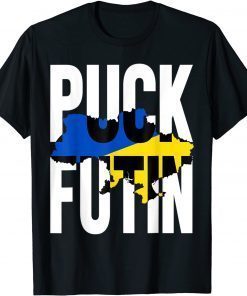 Official Puck Futin Meme I Stand With Ukraine Ukrainian Lover Support T-Shirt