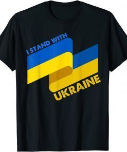 Ukrainian Flag Support I Stand With Ukraine Ribbon Classic T-Shirt