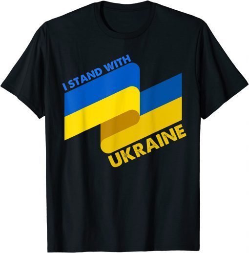 Ukrainian Flag Support I Stand With Ukraine Ribbon Classic T-Shirt