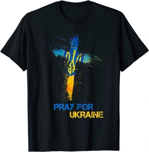 Pray For Ukraine God Bless Ukraine Ukrainian Flag,Stop the War , Save Ukraine TShirt