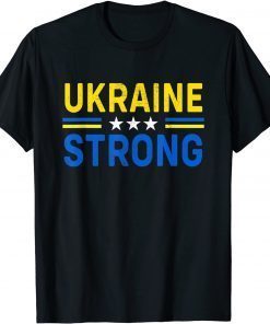 T-Shirt I Stand With Ukraine Flag Ukraine Strong Ukrainians Support