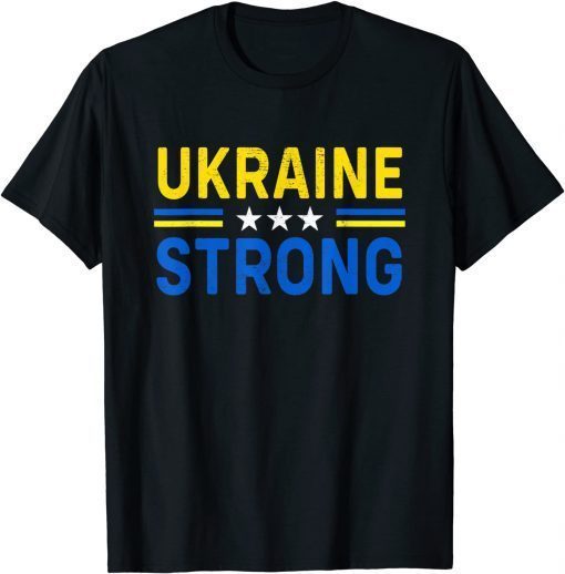 T-Shirt I Stand With Ukraine Flag Ukraine Strong Ukrainians Support