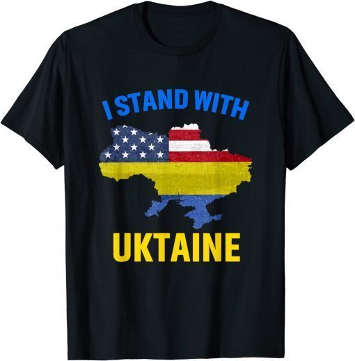 T-Shirt Ukrainian Lover I stand with Ukraine flag