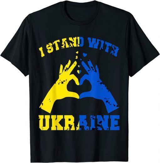 2022 Support Ukraine I Stand With Ukraine Ukrainian Flag T-Shirt